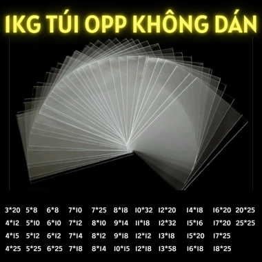 Túi OPP 1kg không dán miệng, túi bóng kiếng dày - Độ dày cao, đóng gói an toàn, giá chỉ 122k