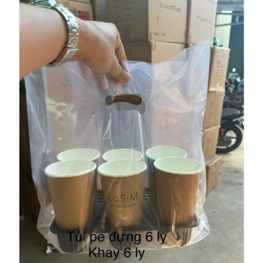 Túi PE 1kg Dày Đựng Khay 6 Ly - Túi 6 Ly Đa Năng, Đựng Hộp Bánh, Giá 52.900₫
