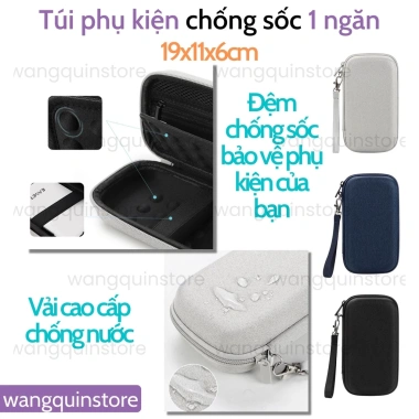 Túi phụ kiện 2 ngăn, quai cầm, pin dự phòng, cáp USB, tai nghe – 79.890 VND 6 Túi phụ kiện 2 ngăn, quai cầm, pin dự phòng, cáp USB, tai nghe – 79.890 VND 6