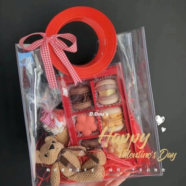 Túi PVC đựng quà Noel, bánh cookie Giáng sinh, quà Tết – Quai da, 19.000đ 8