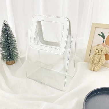 Túi PVC trong suốt tay cầm da PU - Quà tặng thời trang giá ưu đãi 33.000₫ 5