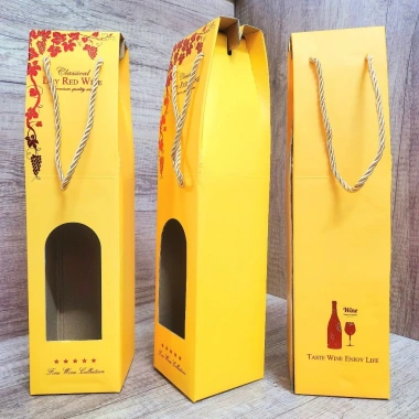 Túi quà đựng rượu đơn Classical chất liệu dày dặn ánh nhũ cao cấp - Giá 31.680₫ 2