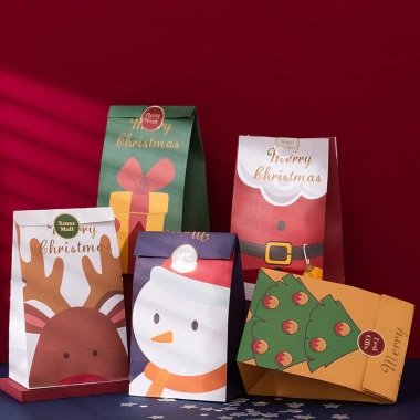 Túi Quà Giáng Sinh & Noel - Túi Bánh Mứt, Kẹo, Quai Xách, Giá ưu đãi 70.000đ