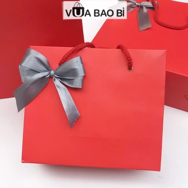 Túi quà tặng đỏ nơ xinh xắn - 20/11, sinh nhật, kỷ niệm sang trọng - Giá 12.900₫ 2