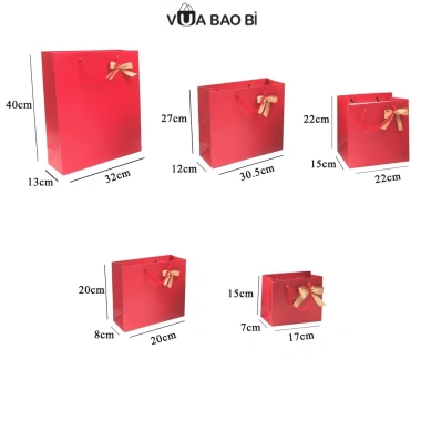 Túi quà tặng đỏ nơ xinh xắn - 20/11, sinh nhật, kỷ niệm sang trọng - Giá 12.900₫ 4