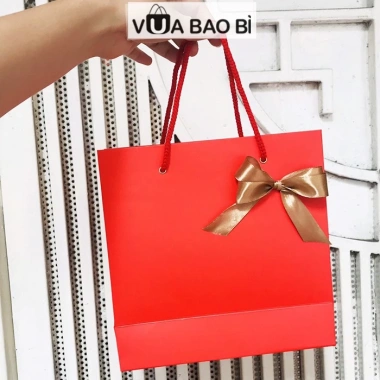 Túi quà tặng đỏ nơ xinh xắn - 20/11, sinh nhật, kỷ niệm sang trọng - Giá 12.900₫ 7