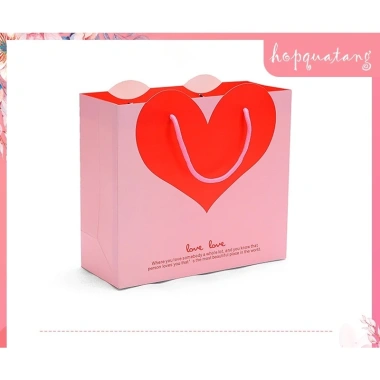 Túi Quà Tặng Tình Yêu Đám Cưới Túi Giấy Cứng Hình Trái Tim Valentine T29 9.000đ