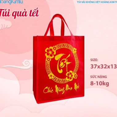 Túi Quà Tết Đựng Bánh Chưng - Túi Vải Mừng Xuân Chúc Năm Mới Giá 100.000 VNĐ