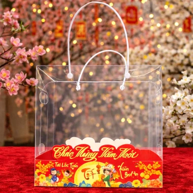 Túi Quà Tết Mica Trong Suốt Đỏ Vàng Đựng Bánh Kẹo Giỏ Quà XBOX Giá 32.500 5