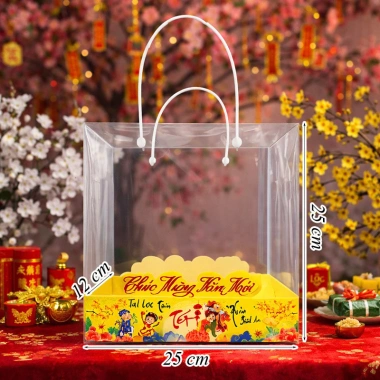 Túi Quà Tết Mica Trong Suốt Đỏ Vàng Đựng Bánh Kẹo Giỏ Quà XBOX Giá 32.500 10