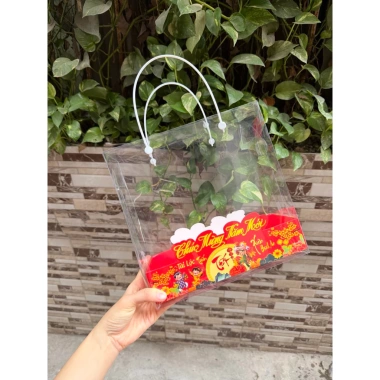 Túi quà Tết nhựa mica trong suốt 25x25x12cm - Quai xách tiện lợi, chỉ 22.000 VND 6 Túi quà Tết nhựa mica trong suốt 25x25x12cm - Quai xách tiện lợi, chỉ 22.000 VND 6