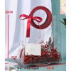 Túi Quà Trong Suốt Quai Da Cao Cấp 28x25x14cm Đựng Quà Tết Noel Sang Trọng Tặng Ruy Băng Voan Sóng 3