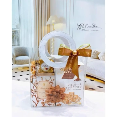 Túi quai da tote trong suốt mica giảm còn 6.000, lý tưởng quà tết, bánh kẹo