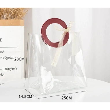 Túi quai da tote trong suốt mica giảm còn 6.000, lý tưởng quà tết, bánh kẹo