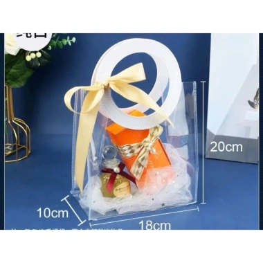 Túi quai da tote trong suốt mica giảm còn 6.000, lý tưởng quà tết, bánh kẹo