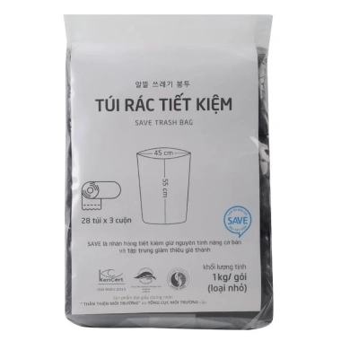 Túi rác Choice L không quai màu đen 1kg - Tiết kiệm, thân thiện môi trường, giá ưu đãi 76.000