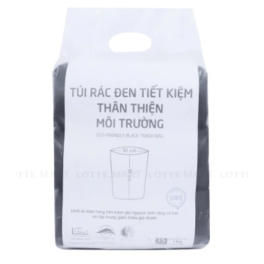 Túi rác Choice L không quai màu đen 1kg - Tiết kiệm, thân thiện môi trường, giá ưu đãi 76.000