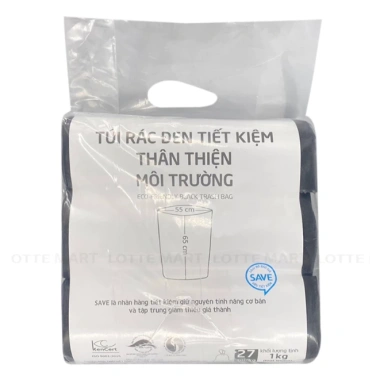 Túi rác Choice L không quai màu đen 1kg - Tiết kiệm, thân thiện môi trường, giá ưu đãi 76.000