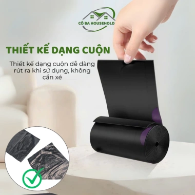 Túi rác có dây rút BOBO 100 túi treo tường - Dẻo dai, chịu lực, chống thấm, chỉ 27.900₫ 6