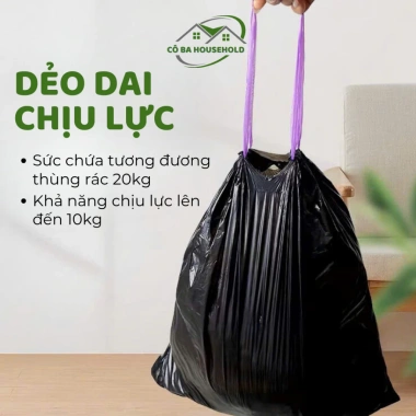 Túi rác có dây rút BOBO 100 túi treo tường - Dẻo dai, chịu lực, chống thấm, chỉ 27.900₫ 7