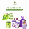 Túi rác cuộn 50 túi hương ngải cứu 45x45cm chống muỗi tự hủy sinh học dây rút - Na Babys Store