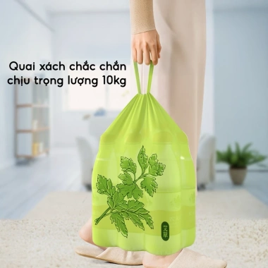 Túi rác cuộn 50 túi hương ngải cứu 45x45cm chống muỗi tự hủy sinh học dây rút - Na Babys Store 4