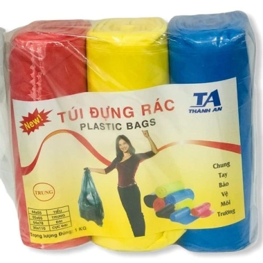 Túi rác cuộn màu chịu lực, đa kích thước, giảm còn 30.000 VNĐ - Bảo vệ môi trường, tiện dụng cho gia đình