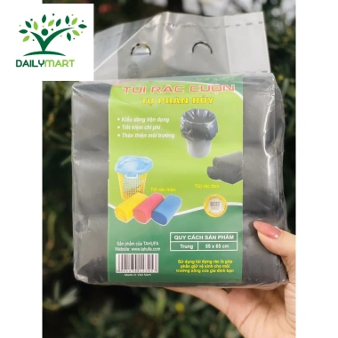 Túi rác cuộn tự phân huỷ TAHUFA DAILY 3 tiểu trung đại 3 túi chỉ 31.500 VND 2