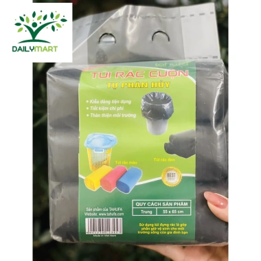 Túi rác cuộn tự phân huỷ TAHUFA DAILY 3 tiểu trung đại 3 túi chỉ 31.500 VND 4