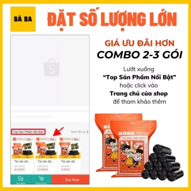 Túi rác dây rút BOBO quai treo tường - Chịu nhiệt, chống thấm, phân hủy - 26.460₫ 9 Túi rác dây rút BOBO quai treo tường - Chịu nhiệt, chống thấm, phân hủy - 26.460₫ 9