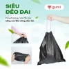 Túi rác Gumi tự phân hủy dây rút, size 50x55/65x78 cm, túi đen có quai - 51.000₫ 5