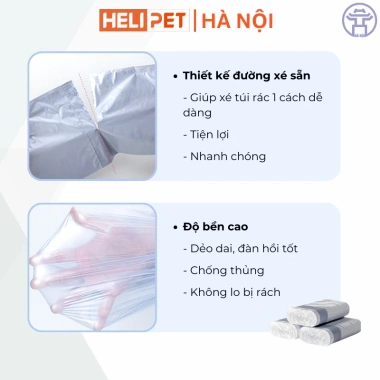 Túi Rác HELIPET cho Máy Dọn Vệ Sinh Mèo Tự Động 2.026/2.022 - Giá 65.000 Tiện Lợi