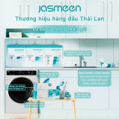 Túi rác sinh học JASMEEN hương hoa nhài - HDPE dày dặn, chịu nhiệt, tải trọng >10kg, 45x50cm - Giá chỉ 85.000đ 6