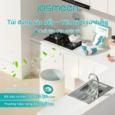 Túi rác sinh học JASMEEN hương hoa nhài - HDPE dày dặn, chịu nhiệt, tải trọng >10kg, 45x50cm - Giá chỉ 85.000đ 7