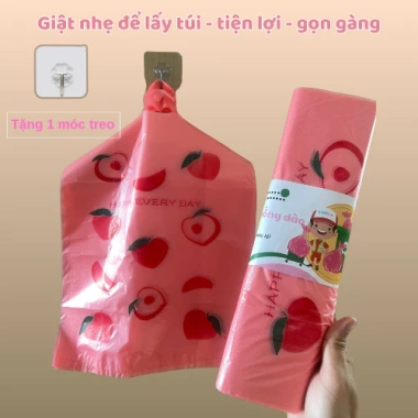 Túi Rác Sinh Học Tự Hủy 5kg Hồng Đào - 50 Túi 30x50cm, Giá Ưu Đãi 38.000đ 3