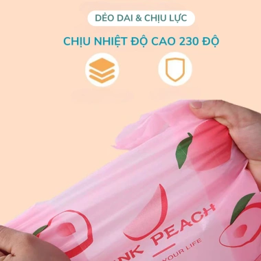 Túi Rác Sinh Học Tự Hủy 5kg Hồng Đào - 50 Túi 30x50cm, Giá Ưu Đãi 38.000đ 4