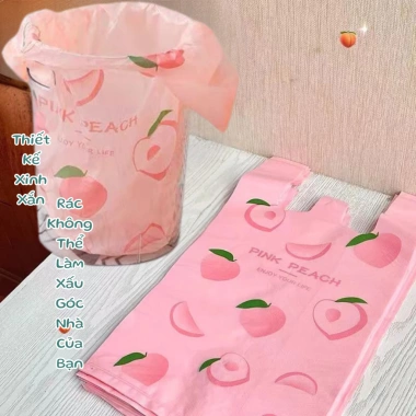 Túi Rác Sinh Học Tự Hủy 5kg Hồng Đào - 50 Túi 30x50cm, Giá Ưu Đãi 38.000đ 5