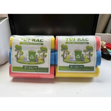 Túi rác tự phân hủy sinh học 3 màu Xanh Hồng Vàng - Dai chắc, thân thiện môi trường, chỉ 43.000₫ 4 Túi rác tự phân hủy sinh học 3 màu Xanh Hồng Vàng - Dai chắc, thân thiện môi trường, chỉ 43.000₫ 4