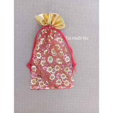 Túi rút lộc đỏ đựng gạo muối Tết - Vỏ túi thơm, bảo quản trang sức, vòng dâu, giá 70.000₫ (giảm từ 88.200₫)