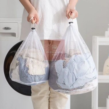 Túi Rút Lưới 49x60 Giặt Dây Vải Lưới Đựng Quần Áo Đồ Lót - Tiện Dụng, Giá 19.000đ