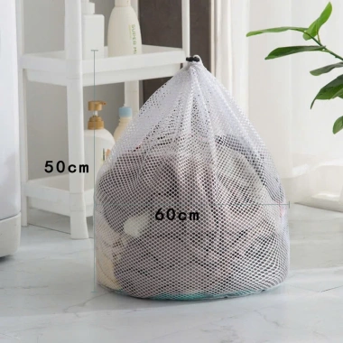 Túi Rút Lưới 49x60 Giặt Dây Vải Lưới Đựng Quần Áo Đồ Lót - Tiện Dụng, Giá 19.000đ