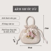 Túi rút tay nữ thêu hoa đẹp, vải lụa vintage cổ điển - Giá chỉ 59.000đ 3