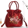 Túi rút tay nữ thêu hoa đẹp, vải lụa vintage cổ điển - Giá chỉ 59.000đ 10