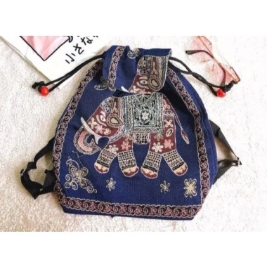 Túi rút thổ cẩm Balo size 30cm - Siêu nhẹ, đa năng, giảm giá 44.000đ