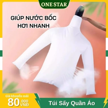 Túi sấy quần áo siêu nhanh dùng máy sấy tóc, gấp gọn, khô đều, làm phồng áo 99.000đ