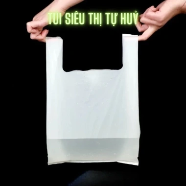 Túi siêu thị tự hủy 1kg Mỏng dai sinh học bảo vệ môi trường giá 34.000đ 4