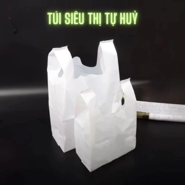 Túi siêu thị tự hủy 1kg Mỏng dai sinh học bảo vệ môi trường giá 34.000đ 8