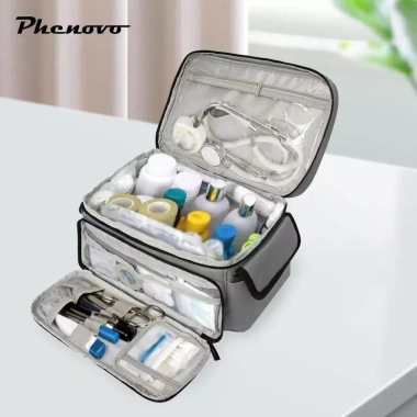 Túi sơ cứu du lịch khẩn cấp di động, khóa và dây đeo điều chỉnh, hộp thuốc ô tô văn phòng - Giá ưu đãi 370.700₫