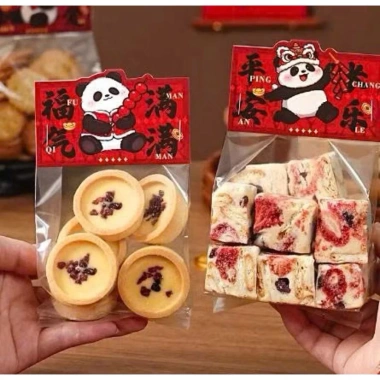 Túi tag giấy Gấu Trúc May Mắn - Đựng bánh kẹo Quà Tết Nguyên Đán 35k