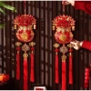 Túi Tài Lộc Liễn Treo Đào Đông Đỏ - Túi Tiền Trang Trí Tết 2.026, Mặt Đôi, 43.000 VND